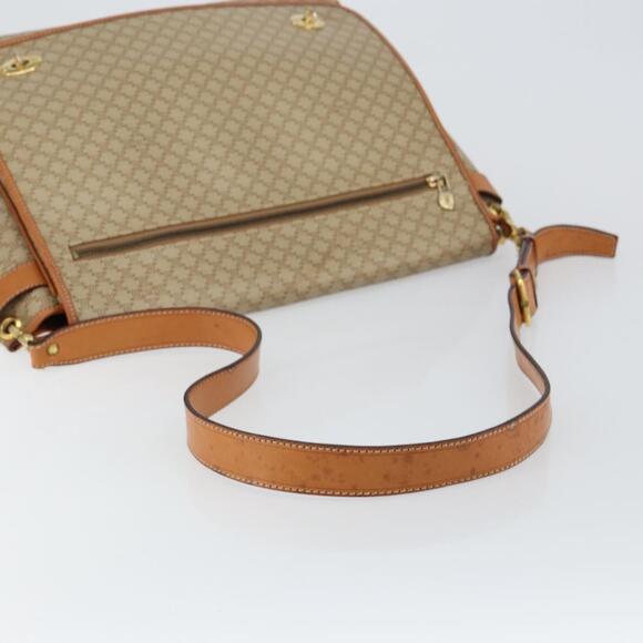 CELINE Macadam Canvas Shoulder Bag Pvc Beige Gold - Picture 7 of 13